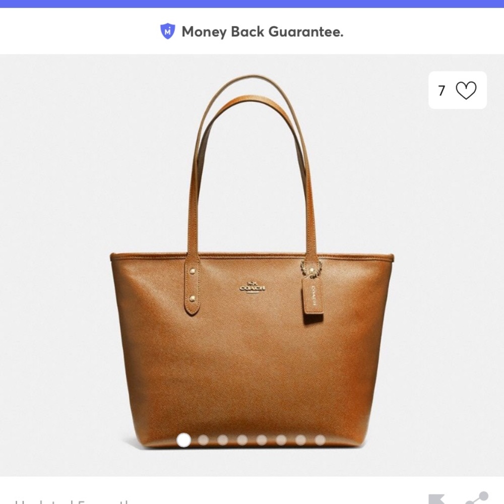 Coach City Zip Leather Tote